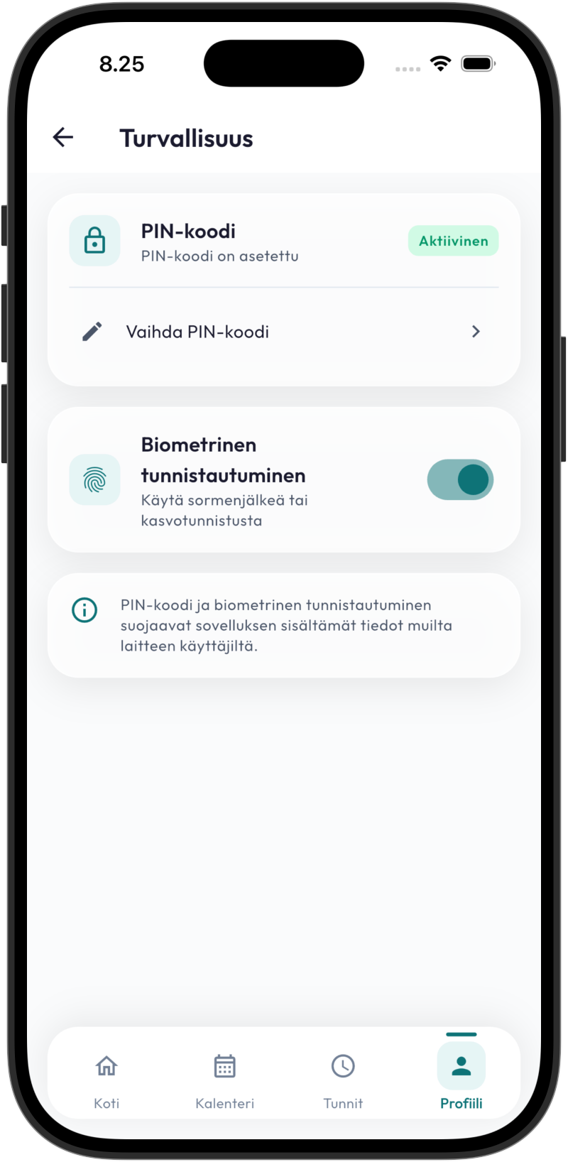 Turvallinen ja luotettava - AvuLoki sovelluksen näkymä